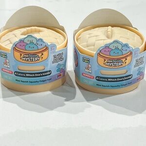 TWO VIRAL MINI SQUISHY MYSTERY DUMPLINGS RARE GLITTER DUMPLING